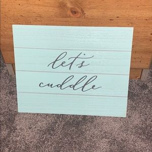 3/$13💞”Let’s Cuddle” Wooden Decor Sign
